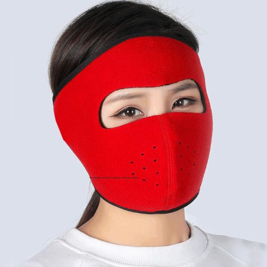 Motorcycle Cycling Ski Cold Winter Cold-proof Ear Warmer Sports Half Face Mask Pink_free size