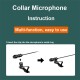 3-in-1 Lavalier Microphone Multi-functional Lapel Clip-on Mic for iPhone Pc Dslr Camera Recording Streaming 3 meters