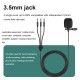 3-in-1 Lavalier Microphone Multi-functional Lapel Clip-on Mic for iPhone Pc Dslr Camera Recording Streaming 3 meters