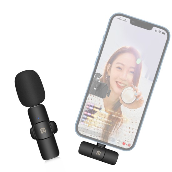 Compatible For Ios Interface Rechargeable Pu3083b Lavalier Wireless Microphone Portable 360-degree Omnidirectional Radio Mic For ios (charging) PU3083B