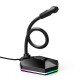 Computer  Usb  Microphone Rgb Luminous Flexible Microphone Chat Video Conference Microphone black