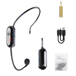 Head-mounted Uhf Wireless Microphone Handheld Mic for Voice Amplifier Audio Outdoor Performance Training Teaching 1-to-1