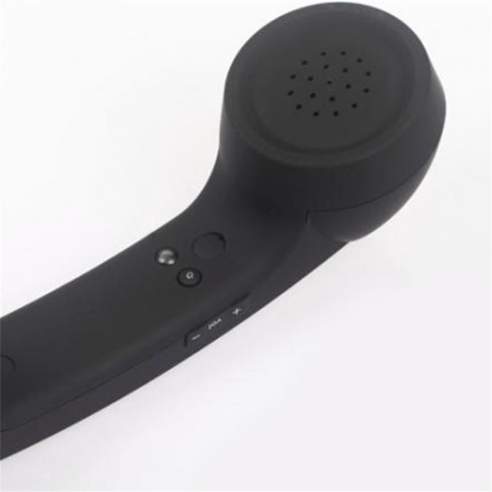 Wireless Bluetooth Retro Receiver Anti-radiation Telephone Handset External Microphone Call Black