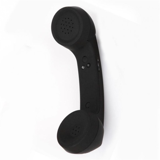 Wireless Bluetooth Retro Receiver Anti-radiation Telephone Handset External Microphone Call Black