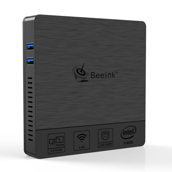 Beelink BT4 MINI PC 4GB+64GB Intel HD Graphics 600 Quad Core Intel Atom X5-Z8500 Pocket PC black_US Plug