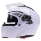 105 Full Face Helmet Electromobile Motorcycle Transparent Lens Protective Helmet White M