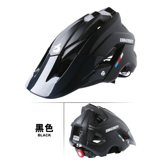 Bikeboy Bicycle Mountain Bike Helmet Riding Integrally Molded Bicycle Highway Men And Women Safe Accessories Equipment black_Free size