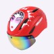 Bikeboy Riding Helmet Glasses One-piece Men Road Bike Mountain Bike Helmet Bicycle Helmet Restraint Goggles Pattern A  - matte_Free size - gray lenses