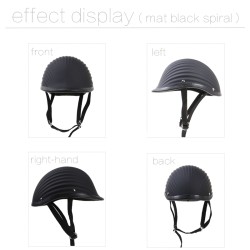 Extremely Light Weight Half Face Motorcycle Fiberglass Helmet  Matte black S