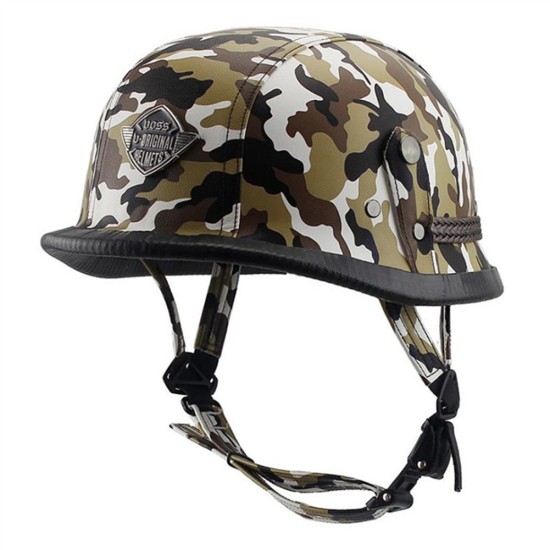 Helmet Personal Retro Cruiser Motorcycle Helmet Camouflage Green L