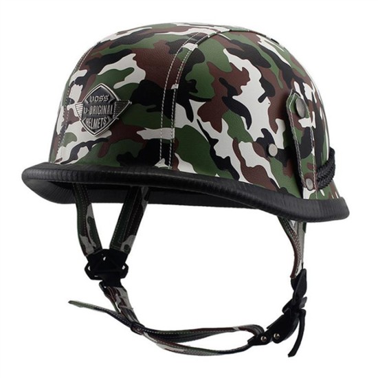 Helmet Personal Retro Cruiser Motorcycle Helmet Camouflage Green M