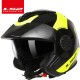 LS2 OF570 Helmet Dual Lens Half Covered Riding Helmet for Women and Men Motorcycle Helmet Casque Black and yellow / bunting XXXL