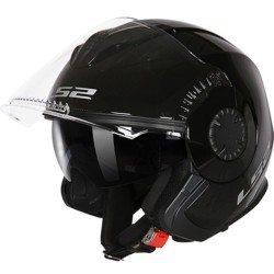 LS2 OF570 Helmet Dual Lens Half Covered Riding Helmet for Women and Men Motorcycle Helmet Casque Sub black XXXL