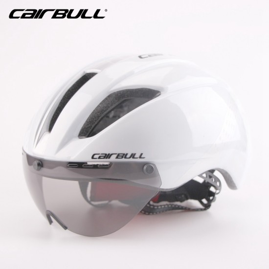 Lightweight Unisex Cycling Helmet with Detachable Magnetic Goggles Aerodynamic Helmet for Motorcycle Bike Riding  dark green_M (54-58CM)