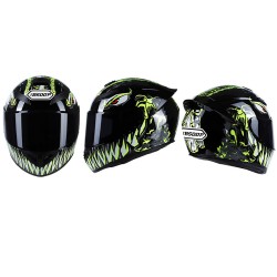 Men Women Motorcycle Helmet Large Tail Full Face Helmet Racing Motorcycle Running Helmet Yellow_M