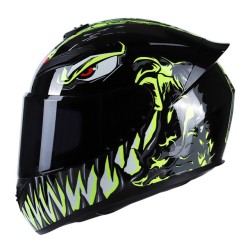 Men Women Motorcycle Helmet Large Tail Full Face Helmet Racing Motorcycle Running Helmet Yellow_M