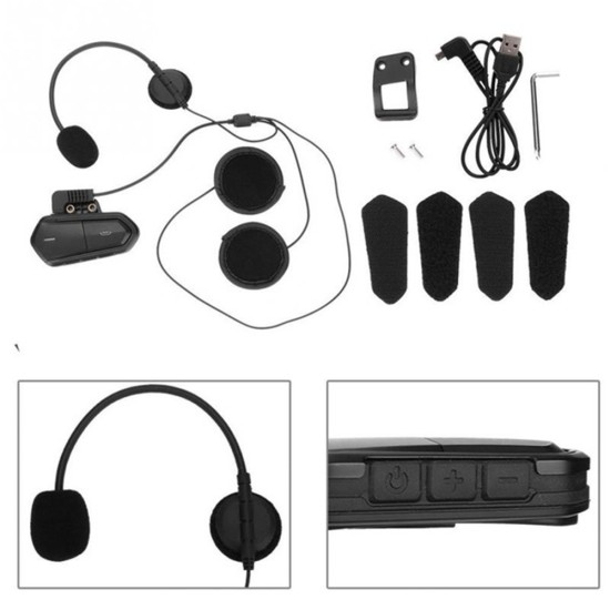 Motorcycle Bluetooth Helmet Headset Fm Radio High Fidelity Low Energy Headset Bluetooth Headset 2PCS