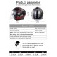 Motorcycle Helmet 3/4 Electrical Helemets Dual Visor Half Face Motorcycle Helmet   Black Silver Sky Array_L