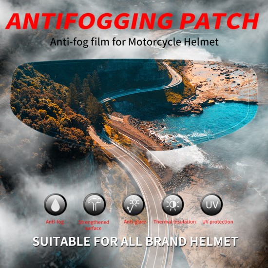 Motorcycle Helmet Anti Fog Film Full Helmet Lens Anti Fog Sticker Helmet General Anti Fog Film