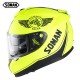 Motorcycle Helmet Riding Racing Helmet Men Women Outdoor Riding Double Lens Full Face Helmet Ece Standard Fluorescent Yellow_L