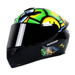 Motorcycle Helmet cool Modular Moto Helmet With Inner Sun Visor Safety Double Lens Racing Full Face the Helmet Moto Helmet little turtle_XXXL