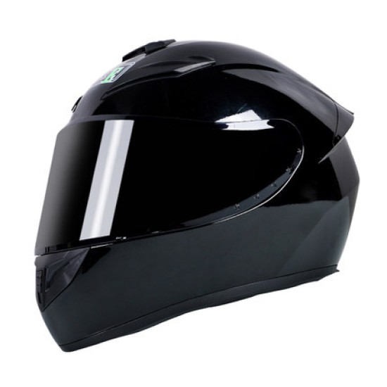 Motorcycle Helmet cool Modular Moto Helmet With Inner Sun Visor Safety Double Lens Racing Full Face the Helmet Moto Helmet Bright black_XL