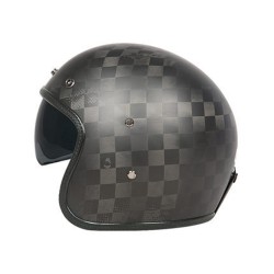 Retro Helmet Carbon Fibre Half Helmet Half Covered Riding Helmet Matte 24K carbon fiber XXL