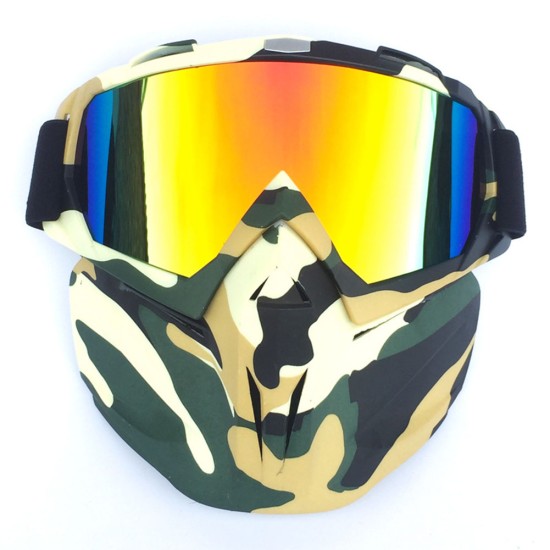 Retro Outdoor Cycling Mask Goggles Motocross Ski Snowboard Snowmobile Face Mask Shield Glasses EyewearW24D