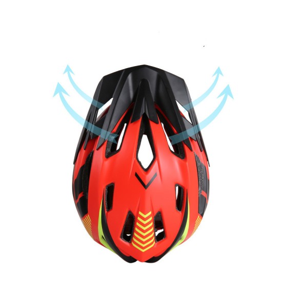 Roller Skating Helmet Children Bicycle Roler Adjustable Riding Safe Helmet Full face helmet red_M