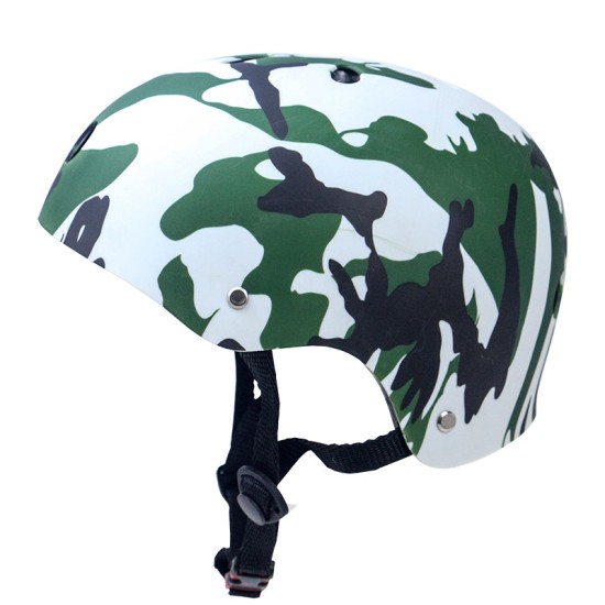 Skate Scooter Helmet Skateboard Skating Bike Crash Protective Safety Universal Cycling Helmet CE Certification Exquisite Applique Style Camouflage_L