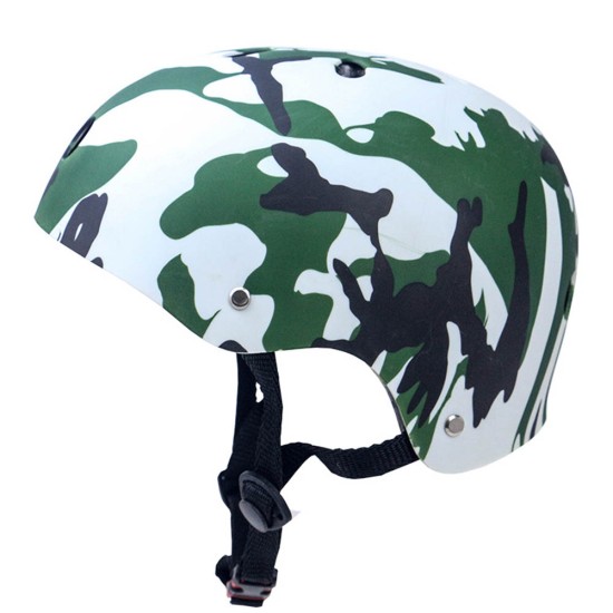 Skate Scooter Helmet Skateboard Skating Bike Crash Protective Safety Universal Cycling Helmet CE Certification Exquisite Applique Style Camouflage_L