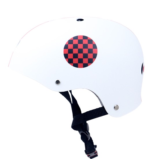 Skate Scooter Helmet Skateboard Skating Bike Crash Protective Safety Universal Cycling Helmet CE Certification Exquisite Applique Style white_M