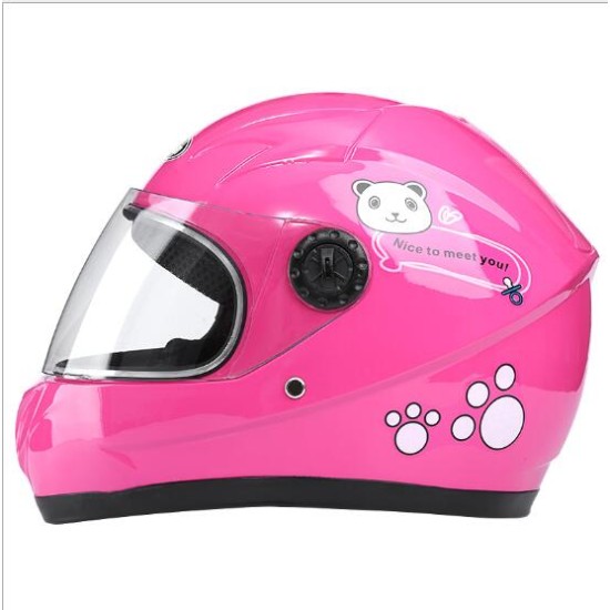 Winter Motorcycle Riding Helmet Electric Bike Helmet Children Outdoor Safety helmet Pink