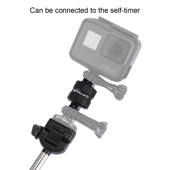 360 Degree Fixed Rotating Base Connecting Bracket for DJI Osmo Action black