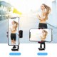 360 Degree Rotating Mobile Phone Clip Multi-function Live Broadcast Horizontal Vertical Selfie Stick Cellphone Holder Tripod black