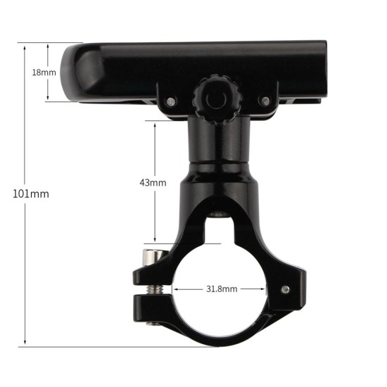 Aluminum Alloy Mobile  Phone  Holder Electric Motorcycle Bicycle Riding Mobile Phone Holder Titanium_Handlebar diameter 22.2mm-31.8mm