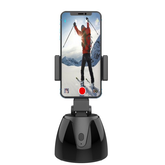 Automatic Smart Selfie Stick 360 Degree Rotation Mobile Phone Holder Black