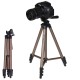 BQ2D04-3130 Protable Camera Tripod Bracket Stand with Rocker Arm for Canon Nikon Sony DSLR Camera Camcorder Tripod Gold