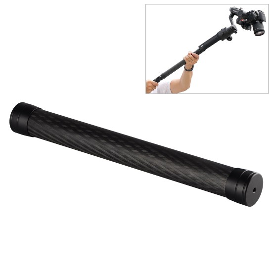 Carbon Fiber Extension Monopod Pole Rod Extendable Stick for Dji Moza Feiyu V2 Zhiyun G5 Spg Gimbal black