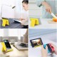 Folding Phone Tablet Holder Desktop Multifunctional Adjustable Mobile Phone Stand black