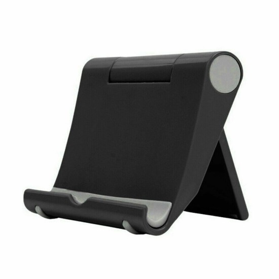 Folding Phone Tablet Holder Desktop Multifunctional Adjustable Mobile Phone Stand black