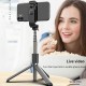 L03 Selfie Stick Bluetooth Selfie Tripod Foldable Handheld Monopod Tripod Shutter Remote Camera black