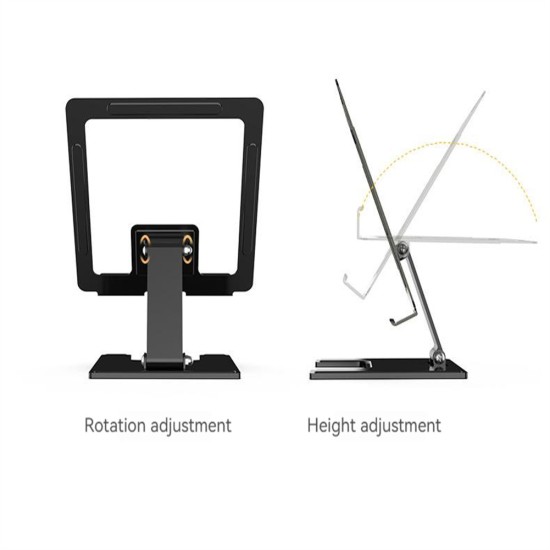 Laptop Stand Adjustable Tablet Mobile Phone Support Bracket Home Office Desktop Foldable Holder T17 Black