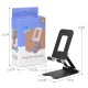 Metal Adjustable Mobile  Phone  Bracket Solid Color Universal Tablet Holder Foldable Portable Desk Stand For Home Office Supplies black