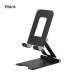 Metal Adjustable Mobile  Phone  Bracket Solid Color Universal Tablet Holder Foldable Portable Desk Stand For Home Office Supplies black