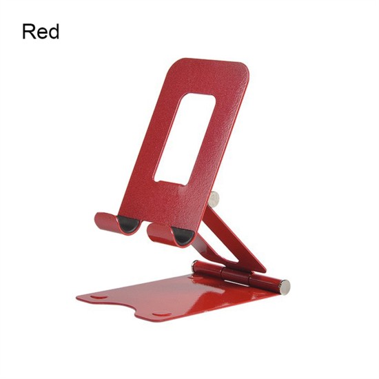 Metal Adjustable Mobile  Phone  Bracket Solid Color Universal Tablet Holder Foldable Portable Desk Stand For Home Office Supplies silver