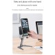 Metal Tablet Stand Mobile Phone Holder Folding Bracket Ergonomic Angles Adjustable Non-slip Desk Stand Silver