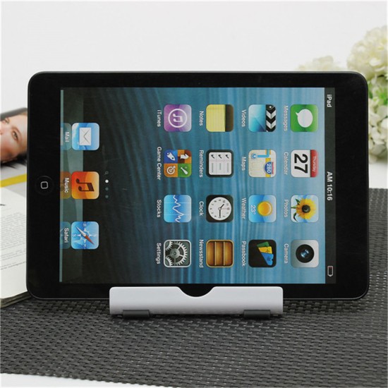 Mobile Phone Tablet Stand Holder Support Portable Adjust Universal Plastic Stand - Black