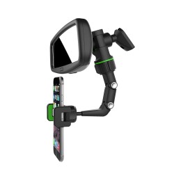 Multifunctional 360 Degree Rotate Phone  Holder Car Rearview Mirror Suspension For Smartphone Gps Car green