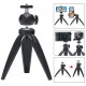 Phone Tripod Swivel Ball Head Tripod Mount for Photography Video Shooting black